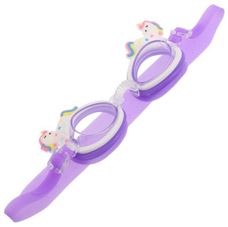 Healeved Gafas de Natación Niñas Ajustables de Silicona, Gafas de Piscina Antivaho con Protección UV y Diseño de Dibujos Animados para Entrenamiento y Juegos Acuáticos