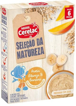 Nestlé Cerelac Haferbrei Mango & Banane 240g – Baby Getreidebrei ab 6 Monate – Ohne Zuckerzusatz – Instant Babynahrung