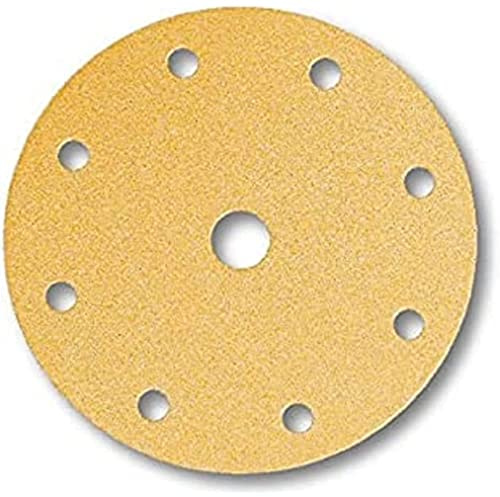 Mirka Gold Universal Sanding Paper Ø 150mm Grip 9-hole, grit P180, 100 pcs / For sanding plaster, filler, chipboard, wood, varnish