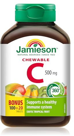 C-VITAMIN 500mg. Tropisk smak 100 comp.mastic.**