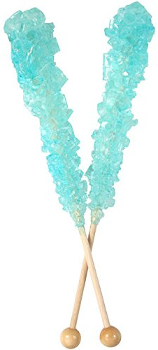 Rock Candy Stick Light Blue Cotton Candy 72 Count