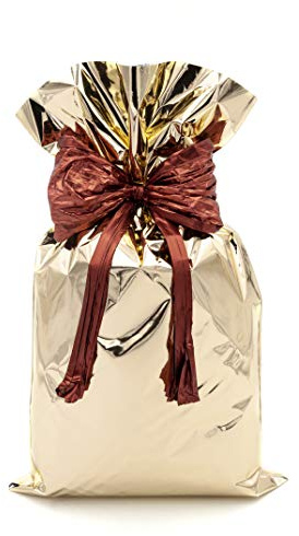 Italpak Sacs Cadeaux Métallisées, Doré, 50 pièces, 20x35cm