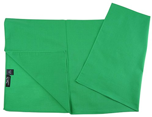 TigerTie Damen Nickituch Halstuch in grün einfarbig Uni - Tuchgröße 60 x 60 cm - 100% Baumwolle