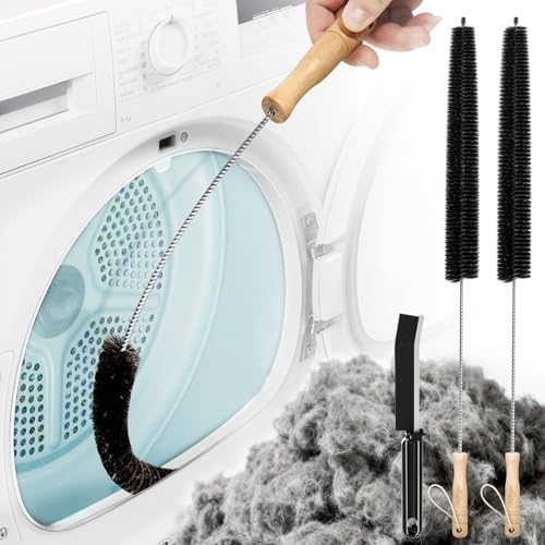 Holikme Dryer Vent Cleaner Kit, 3 Pcs Replacement Lint Brush for Vent Trap
