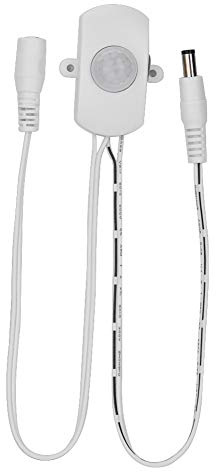Diyeeni Infrarot Bewegungsmelder 120 Grad 7m Reichweite, Mini PIR Motion Sensor Switch mit Einstellbarem Verzögerung, LED Stirp Sicherheitssystem (DC 5V-24V 5A)(Weiß)