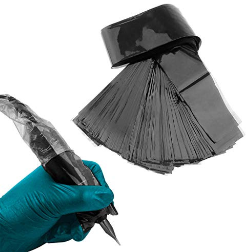 100 Stück Tattoo Cord Cover, JimKing Einweg Tattoo Clip Cord Sleeves Cover Bags, Plastik Tattoo Maschine Zubehör für Tattoo Machine Pen