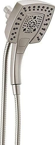 Delta 5-Setting In2ition 2-in-1 Dual Hand Held Shower Head with Hose, Brushed Nickel Shower Head Handheld Combo, Magnetic Docking, 2.5 GPM, Stainless