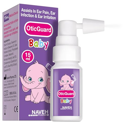 NAVEH PHARMA Otic Guard Baby Ear Drops – Natural Ear Oil for Ear Wax Removal & Infection Relief – Gentle Ear Cleaner for Babies, Toddlers & Kids – Soothes Itchy Ears & Swimmer’s Ear