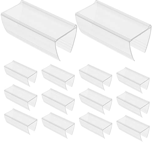 iplusmile Etikettenhalter Aus Kunststoff - 30 Stück Regaletikettenhalter - Transparent Preisschildhalter - Ladenetikettenhalter Regal Etikettenhalter Etikettenhalter für Regale