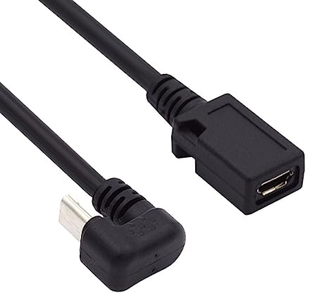 chenyang Micro USB Cable Micro USB 2.0 5Pin Male to Female Data Extension Cable U Shape Angled