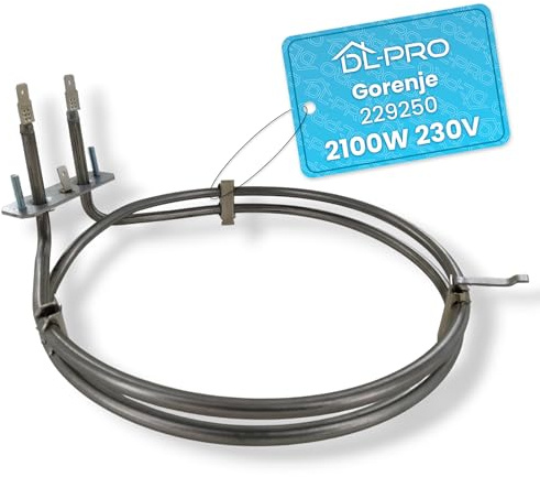 DL-pro Heizung Heizelement 2100W 230V für Gorenje 229250 Heißluftheizung für Backofen Ofen Herd