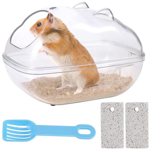 Fanshiontide Hamster Sand Bath Small Pet Bathtub Sand Bath Toilet Container