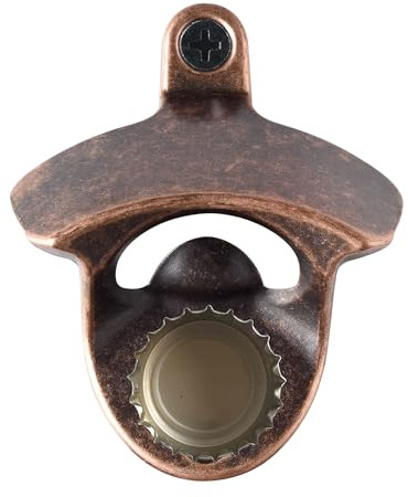 HAIICEN Antique Copper Beer Bottle Opener Wall Mount with Magnets, Rustic Rustproof Beer Top Opener for Wall