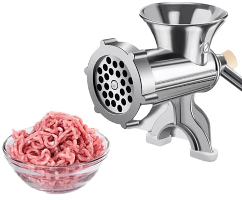 Topyond Manual Meat Grinder, Aluminum Alloy Grinder for Kitchen, Heavy Duty Meat Chopper, Efficient Versatile Mincer Machine, for Grinding Meat, Making Sausages