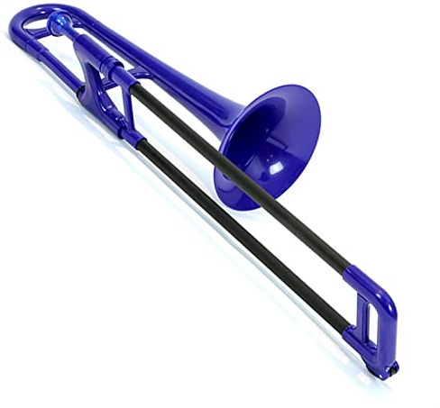 Mini-Posaune Aus Kunststoff, Blechblasinstrument, Es-Posaune, Anfängerprüfung, Spielen, Kleine Posaune, Blau
