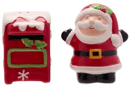 The Seasonal Gift Co - Santa & Post Box Christmas Salt & Pepper Shakers - Festive Xmas Gifting & Homeware for Xmas Presents, Stocking Fillers & Dining - Holiday Dining Room Home Decor.