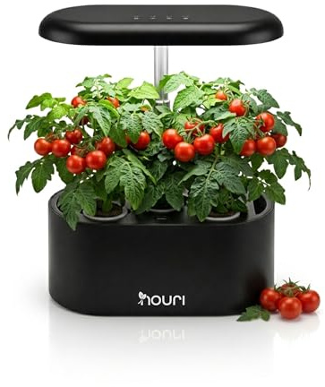 Nouri 5-Pod Smart Garden | mit Salat aus Alten Sorten | Hydroponic System | Smart Garden für Indoor Garten & Indoor Kräutergarten | LED-Pflanzenlampe | Einfache Bedienung
