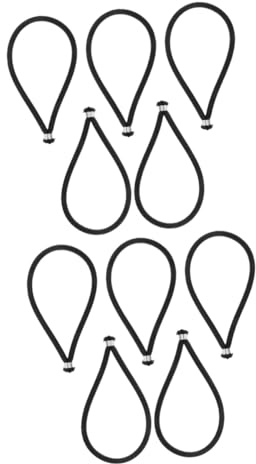 MUSISALY 10 STK Elastisches Trampolinseil Bungee-Gurte Ladunghaltedraht Bungee Seil Zeltgummiseil Spanngummi Gummiband Bungee-Seile im Freien Trampolin-Ersatz-Bungee-Seil Latex-Seide Black