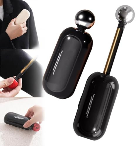 2-in-1 Washable Reusable Lint Roller Scraper, Enjoy Portable Lint Roller, Portable Retractable Gel Lint Ball, Sticky Lint Roller Ball for Clothes, Furniture, Dog & Cat Hair (Black-2Pcs)