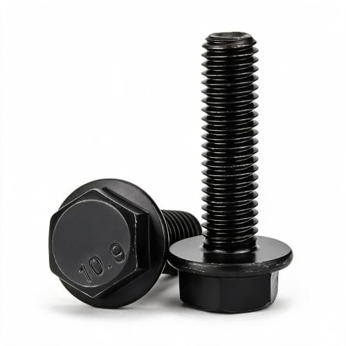 MOUMOUTEN M6*16mm 100pz Bulloni A Testa Esagonale Flangiata,M6*16mm Senza Denti