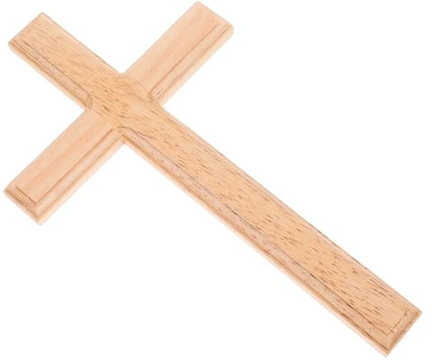 Cabilock adorno Smo decoración de la pared de la granja cruz decoración de la pared medallas fe cruz de madera decoración de pared artesanía de madera cruz religiosa de madera Beige