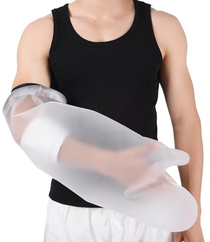 Tiny Treassures Shop Protector Escayola Brazo Adulto para Ducha – Funda Impermeable Reutilizable para Brazo Enyesado, Yeso y Vendajes – Cubre Escayola para Mantener el Brazo Seco