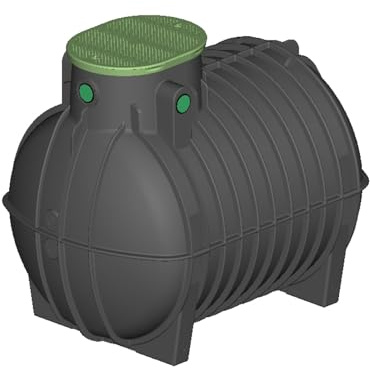 FLORANTIA Sammelgrube 4000 Liter Aqua-Waste | mit doppelwandig isoliertem Deckel | Zisterne für Abwasser und Silage