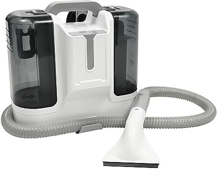 gegeweeret Spot Cleaner 450W - 6 Reinigungsköpfe für Teppich & Polster | 11KPA Saugkraft, 1.8L Wassertank | Nass/Trocken-Sauger mit 12.5m Kabel | IPX4 wasserdicht (Weiß)