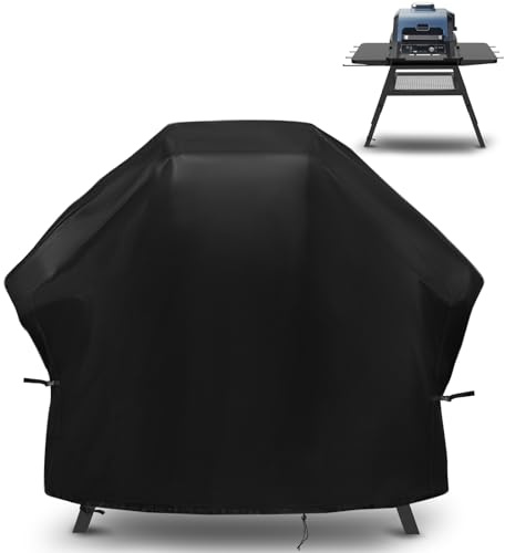 Iptienda Grill Cover,Outdoor BBQ Cover Waterproof for Ninja Outdoor Stand with Two Side Tables,Barbecue Covers with Buckles,BBQ Covers for Ninja Woodfire Grill OG700/800/900/OO100 Series-150x67x102/69