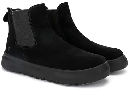PITAS | NANTES | Botas de Mujer Casual | Botín Serraje | Bota Urbana Caña Baja | Botas de Vestir | Botines Bajos Planos | Botín de Invierno | Calzado Walkinpitas | Negro 37