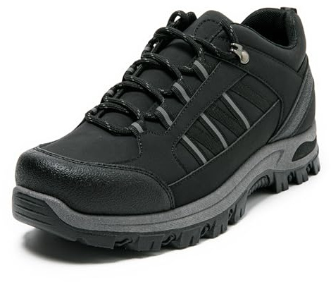 JOMIX Zapatillas Trekking Hombre Outdoor Senderismo Montaña Deportivas Ligeras Antideslizantes Transpirables Zapatos Casual para Caminar Ocio y Trabajo MOS255034 Negro 43