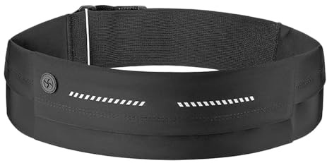 GORWRICH Running Belt with Phone Holder, Zipper-Free Lightweight Waist Pack | Zipper-free running belt with bounce-free phone storage, quick access pockets and lightweight comfort for workouts.