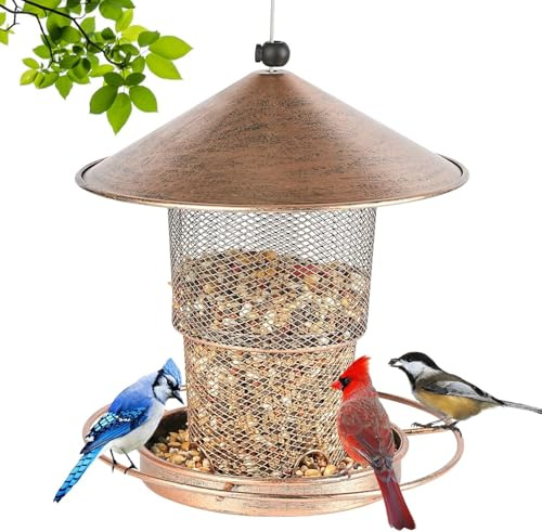 Vogelfutterhaus zum Aufhängen,820ml Vogelfutterstation Vogelhaus zum Aufhängen Wetterfest,Kunststoff Futterhaus,Futterspender Vögel,Vogelfutterspender für Vögel Geignet für Balkon Garten