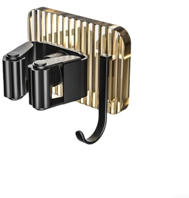 Soporte for escobas y trapeadores, con Clip de Pared Gancho for organizar, Herramientas del hogar en baños armarios(Champagne Single)