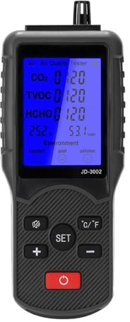 Air Detector CO2 HCHO TVOC Temperature Humidity Measuring Device CO2 Meter Multifunctional Air Analyzer Wide Applications