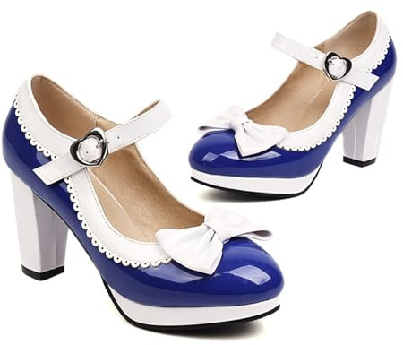 Scarpe tradizionali da donna Dirndl con tacco, scarpe da sera, scarpe da sposa, scarpe da sposa, tacco a blocco, scarpe da ballo alte chiuse, per Oktoberfest