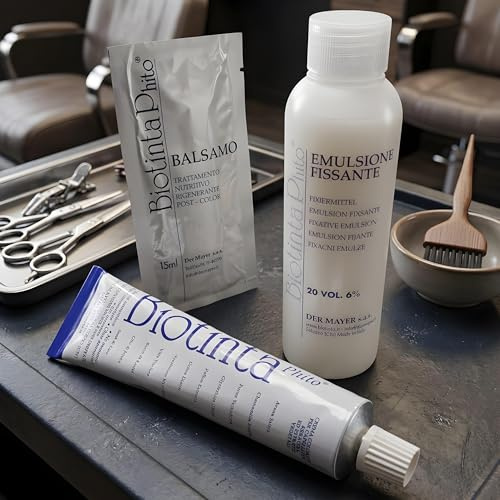 FLPrice Crema Colorante Capelli - Tinta Senza Ammoniaca con Keratina, Estratti Vegetali, Burro di Karité, Olio di Jojoba e Semi di Lino (Biondo Ramato)