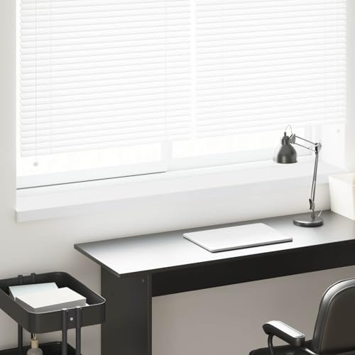 LoogCape Rebord de fenêtre en PVC blanc 160 x 25 x 4,5 cm pour intérieur et extérieur, montage facile, durable, hydrofuge, facile d'entretien, polyvalent, pour décoration et plantes