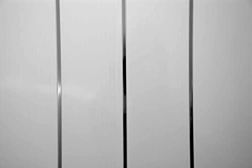 Bathroom Cladding 5mm WALL PANEL & CEILING PANEL WHITE WITH 2 SILVER STRIP ATTACHED Tongue and Grooved Ideal for your bath/shower walls going over tiles and on your ceiling 100% waterproof