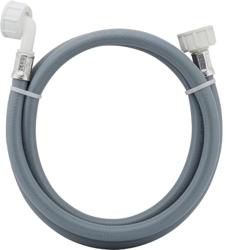 Schläfer 2536 | Tubo di Carico Universale per Lavatrice 3mt, Ingresso Acqua Fredda, Filetto Standard FF 3/4, con Raccordo a 90°
