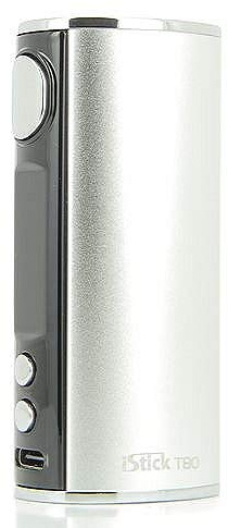 Eleaf - Kit iStick T80 Box Mod 80 W, batteria integrata 3000 mAh + Atomizzatore Melo 4 D25 da 25 mm, capacità liquido 4,5 ml (Silver)