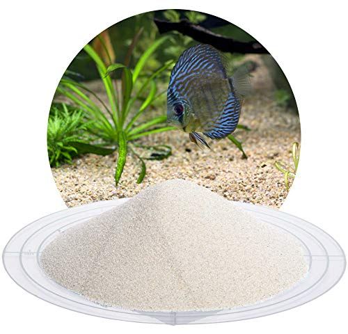 Schicker Mineral Aquariumsand beige 25 kg, feiner Aquariumkies gewaschen & ungefärbt, kantengerundeter Bodengrund, Kies für Süßwasseraquarien, Meerwasseraquarien, Aquascaping (Ø Körnung: 0,1-0,3 mm)