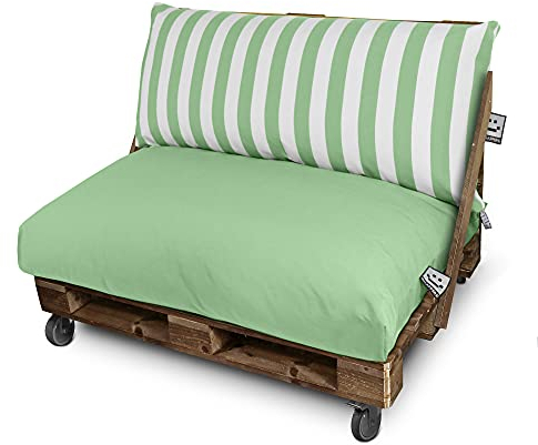 HAPPERS Cojines para Palets Toldotex Impermeable 120x80 + 120x45 Verde