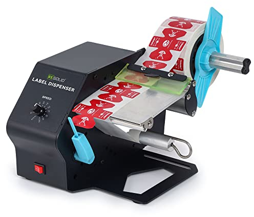 U.S. Solid Automatischer Etikettenspender für Rollen und Fanfold Label- Transluzente und undurchsichtige Etiketten -einstellbare Geschwindigkeit- Breite 120MM