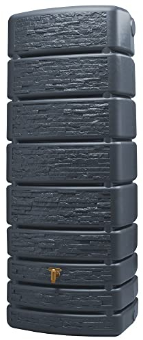 4rain® Wandtank Slim Stone Dekor graphite grey 500L