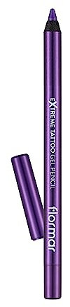 Flormar Extreme Tattoo Gel Pencil – Eyeliner Gel Waterproof Effet Tattoo – Crayon Pailleté Prune Hautement Pigmenté – Maquillage Yeux Longue Tenue pour Femme, 011 Purple Blaze
