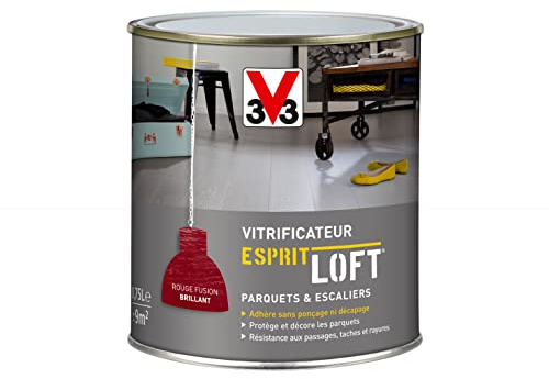 V33 Vitrificateur pour parquets - Esprit Loft® - Rouge Fusion brillant 0,75L