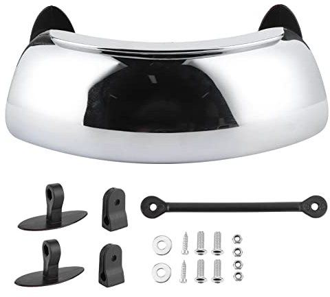 Espejo Retrovisor de Motocicleta, Espejo Retrovisor Central Ajustable de 180 Grados con Montaje Universal para Parabrisas, Aleación de Aluminio y ABS para Scooters y Motocicletas