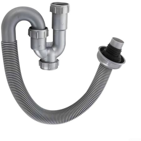 Flexible Waste Pipe, Basin U-shaped Drain Pipe Washbasin Sink Sewer Drainage Retractable Deodorant Extension Tube for Kitchen Bathroom