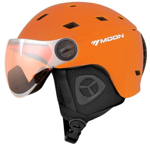 Cymwer Integrated ski sports helmet, anti-fall and impact-resistant snow sports helmet, with goggles and 16 vents, suitable for men, women and ski enthusiasts